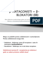 Β-Antagonisti = Β-blokatori (Bb) 1