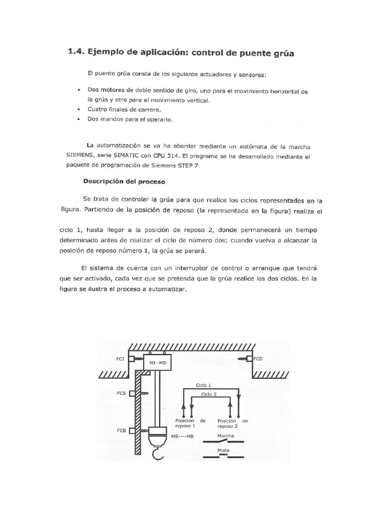 Ejemplo GRAFCET grúa | PDF