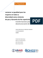 Sembrar La Igualdad para Las Mujeres en Toda Su Diversidad Como Cimiento de Paz y Garantía de No Repetición