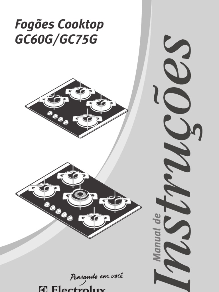 Cooktop A Gás 5 Bocas Electrolux C Mesa de Vidro GC75G Electrolux PDF