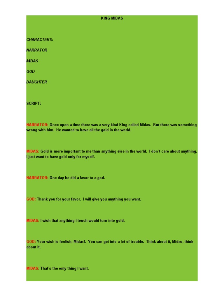 King Midas | PDF