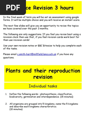 KS3 Revision 6th July 2020