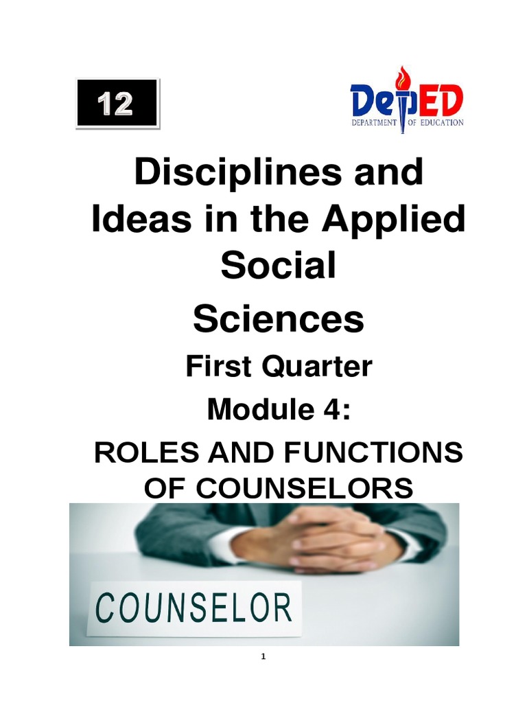 M 4 Roles and Functions of Counselors | PDF | Psychotherapy | School ...