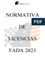 Normativa Licencias Fada 2023