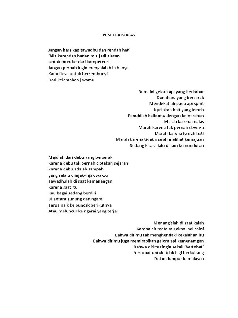 Puisi Sumpah Pemuda | PDF