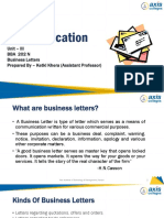 Business Communication (Business Letters)