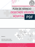 Plan de Manejo, Desechos Hospitalarios