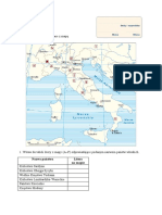 Karta Pracy Z Mapa Konturowa Risorgimento