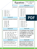 Les Equations Serie D Exercices N1 1AC Word