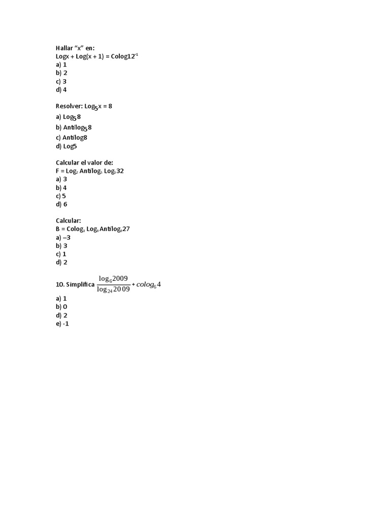 Algebra 5 | PDF