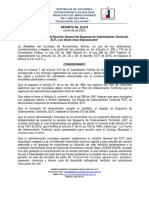 Decreto de Adopción EOT 22-015 Arroyohondo Bolívar