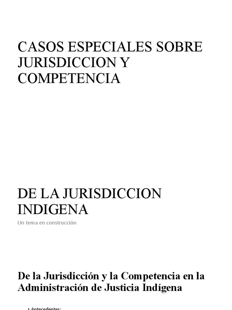 Casos Especiales Sobre Jurisdiccion y Competencia | PDF | Jurisdicción ...