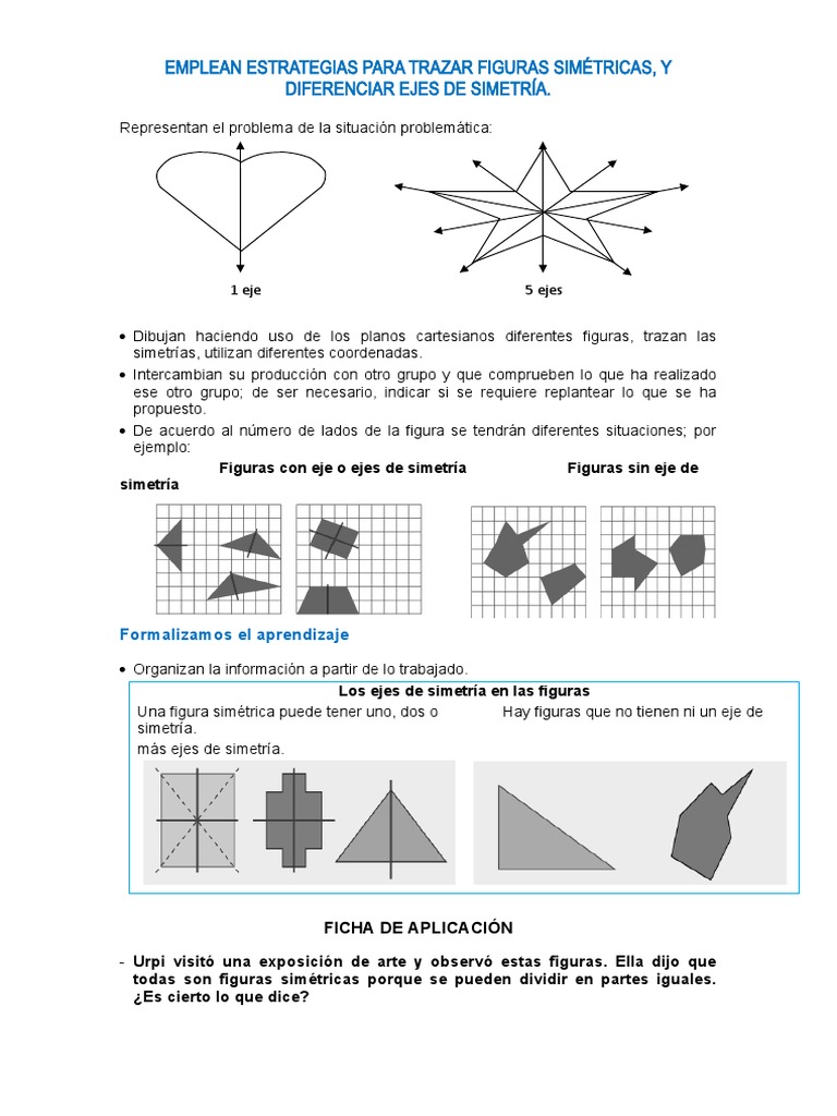 Estrategias para Trazar Figuras Simétricas | PDF | Simetría | Geometría