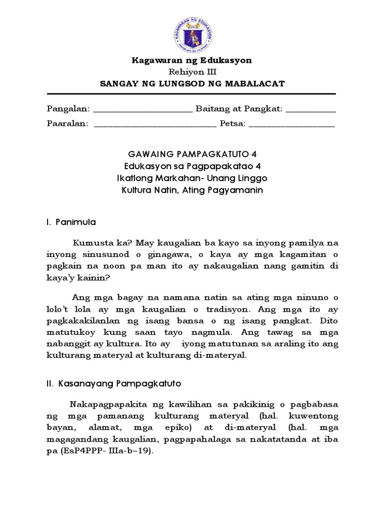 EsP4 - Q3 - Week1 (15 Pages) | PDF