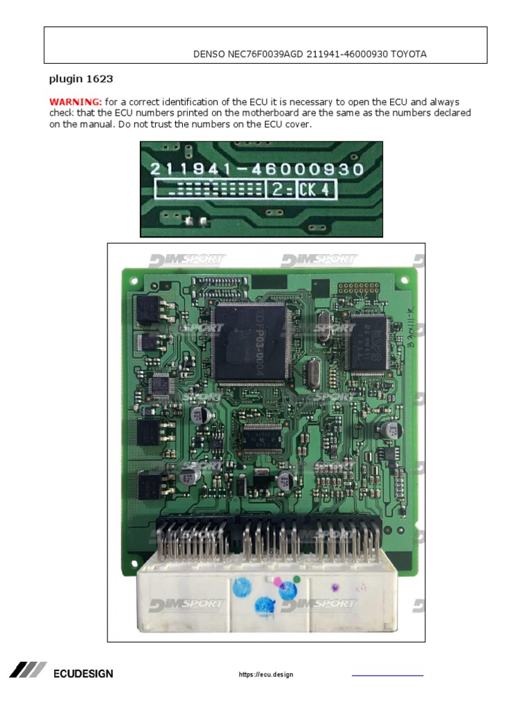 Denso Nec76f0039agd 211941-46000930 Toyota | PDF | Business