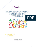 Bahan Ajar Kaidah Pencacahan, Kombinasi Dan Permutasi