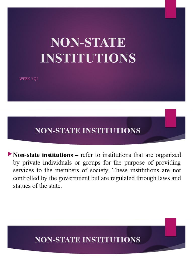 Non State Institutions | PDF | Corporations | Cooperative
