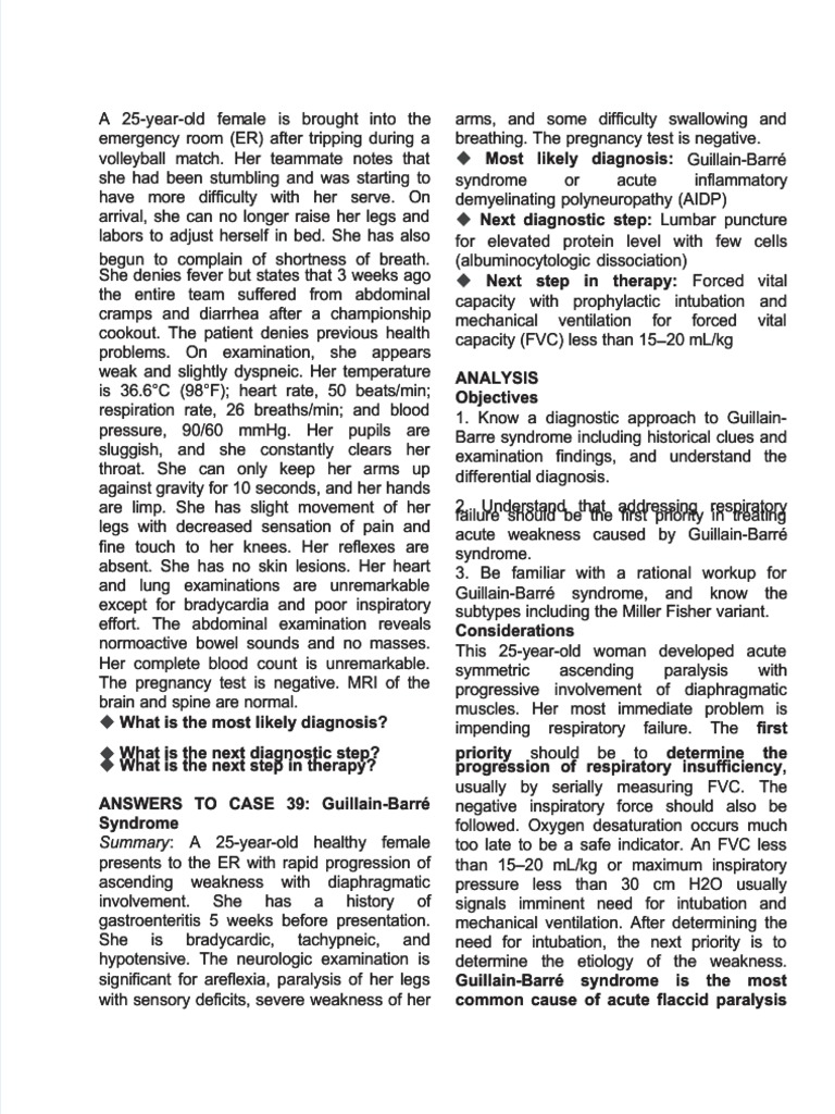 Guillain Barré PDF Nerve Nervous System