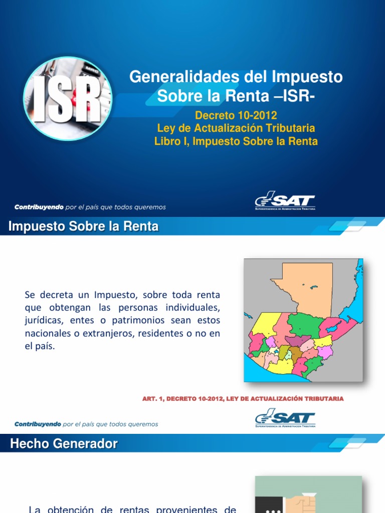 Generalidades Del ISR Diversificado 1h | PDF | Impuesto sobre la renta ...