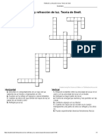 Reflexión y Refracción de Luz. Teoría de Snell