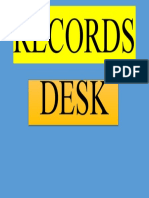 Records Desk Organization