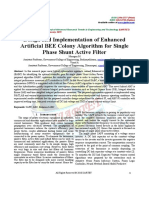 Design and Implementation of Enhanced Artificial BEE Colony Algorithm For Single Phase Shunt Active Filter