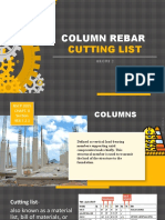 Column Rebar: Cutting List