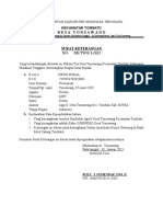 Surat Keterangan Penduduk Desa Tonsawang