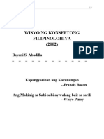 Wisyo Ng Konseptong Filipinolohiya Bayani s. Abadilla