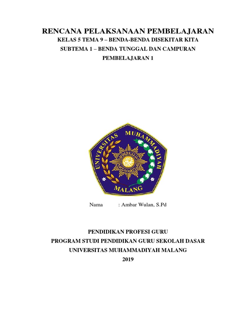 RPP Ukin | PDF | Sains & Matematika