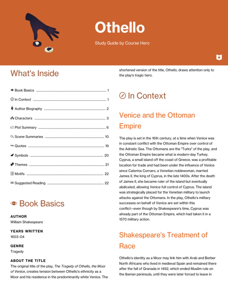 English Othello Study Guide | PDF