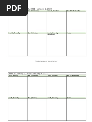 Printable Weekly Calendar 2022 With Holidays