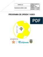 PG-SST-005 - Programa Orden y Aseo