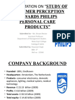 Study of Consumer Perception Towards Philips Personal Care Products