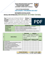 Instrumento Demostración de Orden Cerrado - Prof Humberto Suarez