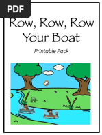 彩色Row Row Row Your Boat Printable Pack A