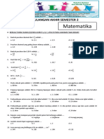 Soal UAS Matematika Kelas 5 SD Semester 2 Dan Kunci Jawaban