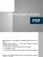 Stopping Sight Distance