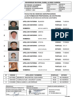 Resultados Ingreso Zootecnia UNDAC Oxapampa y Pasco