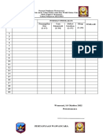 Format Penilaian Wawancara Calon Ketua Osis