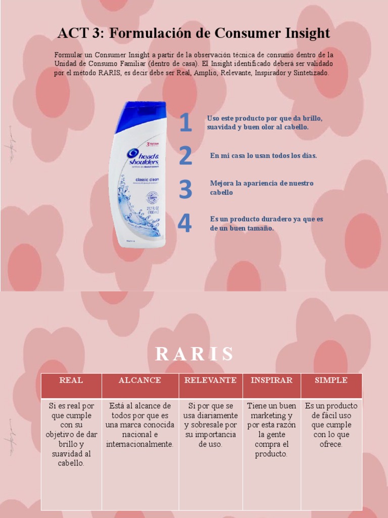 Formulación de Consumer Insight | PDF | Salud y bienestar