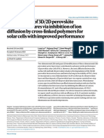 Stabilization of 3D2D Perovskite Heterostructures Via Inhibition of Ion Diffusion by Cross-Linked Polymers For Solar Cells With Improved Performance