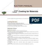 CH 3 Costing For Materials