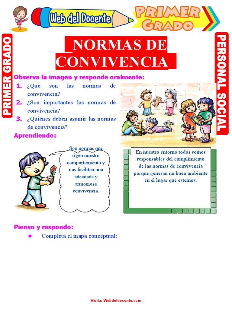 Normas de Convivencia para Primer Grado | PDF | Arte