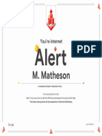 Google Interland M.-Matheson Certificate of Alertness