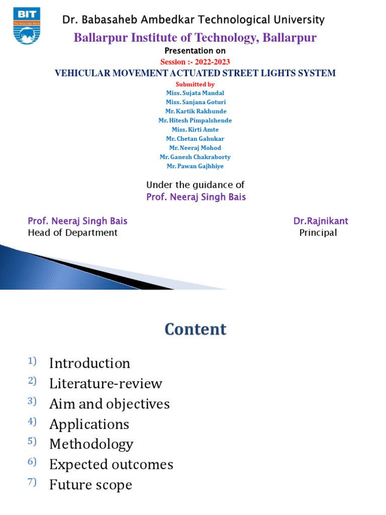 Street Lights That Glows On Detecting Vehicle Movement 104407 PDF