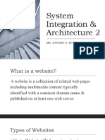 Introduction To System Integration Architecture 2 (Types of Website)