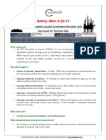 17-2022 GDI Safety Alert - FAC - Fingertip Caught In-Between The Steel Rack