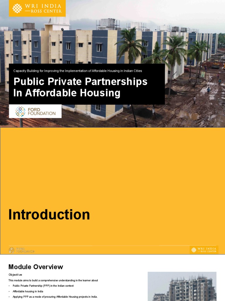 Enhancing Affordable Housing via PPP in India | PDF | Public–Private ...