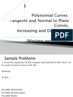 Lesson 4 Polynomial Curves Tangents and Normal To Plane Curves